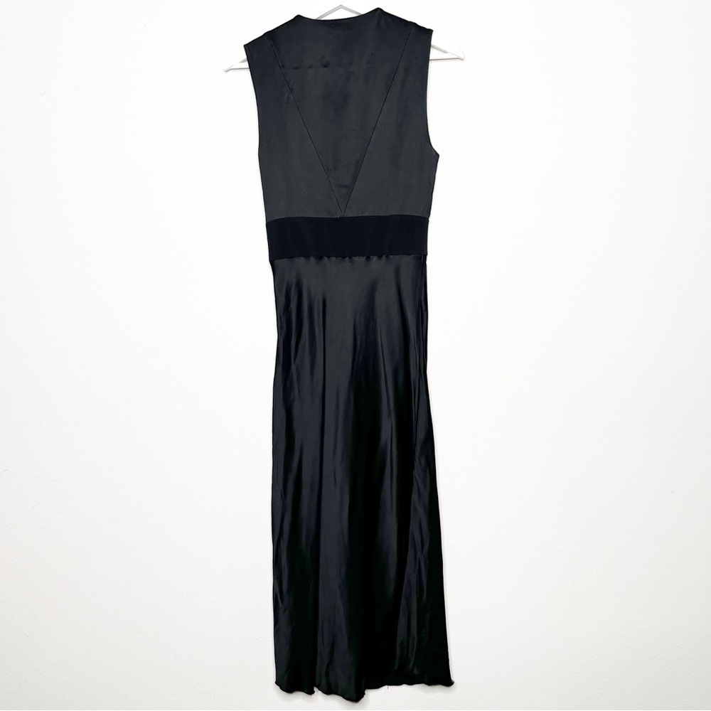 Vintage Alexander Wang Satin Tuxedo Bib Studded Dress - Picture 7 of 10